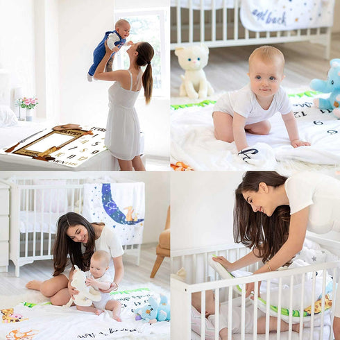 Cowboy Milestone Blanket Cowboy Life Hat Boots Hunting Gun and Wanted Rewards Baby Blanket for Theme Photography Props Newborn Gifts 48x40in...